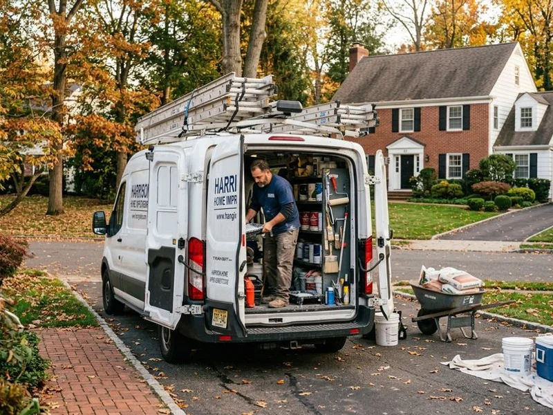Service van on a Northern NJ job site