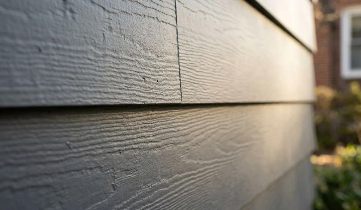 Painted fiber cement HardiePlank closeup