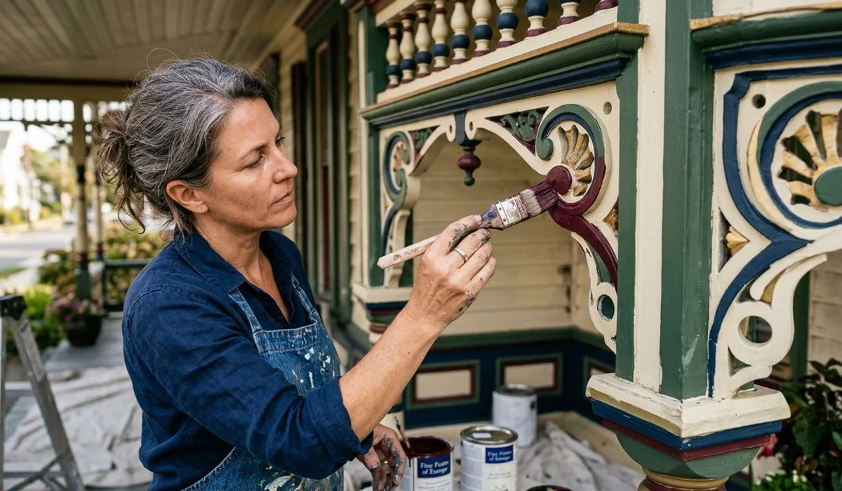 Victorian trim detail in period palette