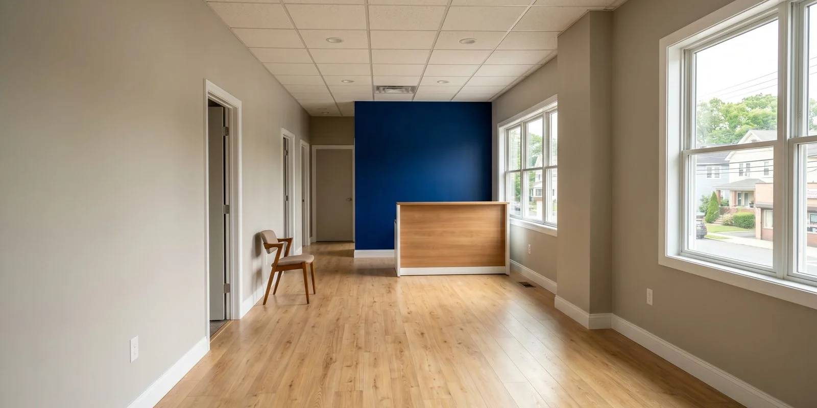 Recently painted professional office suite